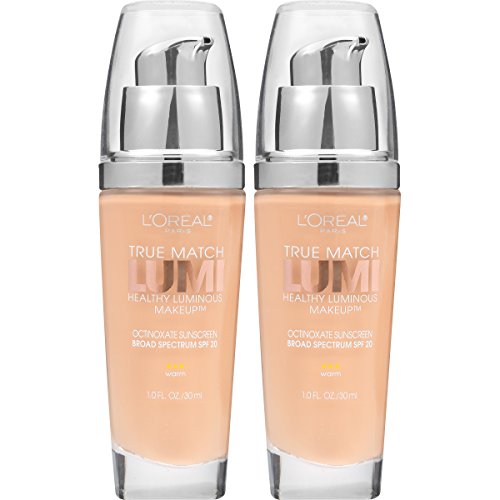 L'Oreal Paris Cosmetics True Match Lumi Healthy Luminous Makeup, Nude Beige, 2 Count