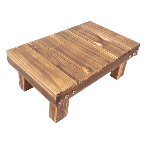 Toyvian Puesto De Flores Para Balcón Soporte De Madera Para Planta Estante Interior Banco De Jardín Para Varias Plantas Mesa De Madera Pesada Ahorra Espacio Para Sala De Estar y Entrada