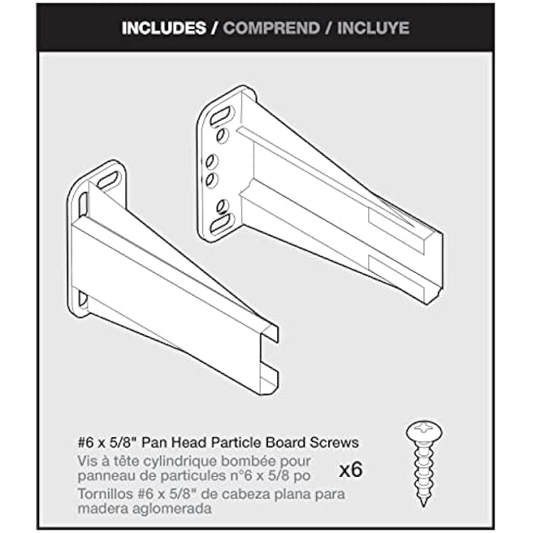 Liberty D688SEC-W-TX Face-Frame Socket Set for Bottom Mount Drawer Slides, White