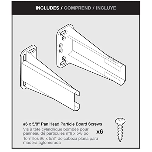 Liberty D688Sec-W-Tx Face-Frame Socket Set For Bottom Mount Drawer Slides, White #TOP1