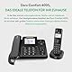 DORO - Doro Comfort 4005 - Schnurgebundenes Festnetztelefon + Schnurloses DECT-Telefon mit AB - Hintegrundbeleuchtetes Display - LED-Anzeige - Tastatur mit großen Tasten - Audioverstärker - Schwarz