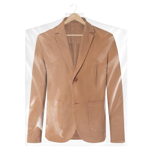 SmileLucky lot de 50 housses à suspendre transparentes en plastique pour vêtements, 60 × 100 cm, protection anti-poussière et anti-mites pour costumes, robes...