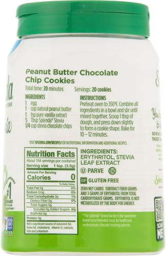 Image of SPLENDA Stevia Zero Calorie Sweetener,Plant Based Sugar Substitute Granulated Powder,19 oz Jar,(Pack of 2)