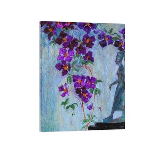 Impressions sur toile floral haut de gamme avec cadre rétro unique