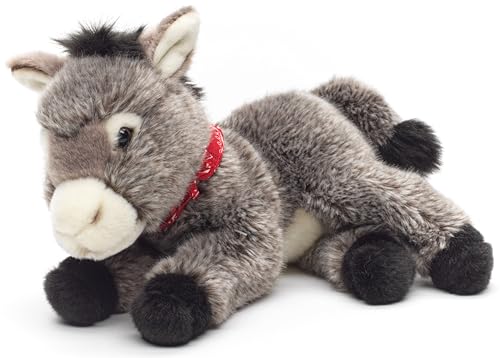 Uni-Toys - Esel mit Halstuch, liegend - 28 cm (Länge) - Plüschtier, Kuscheltier