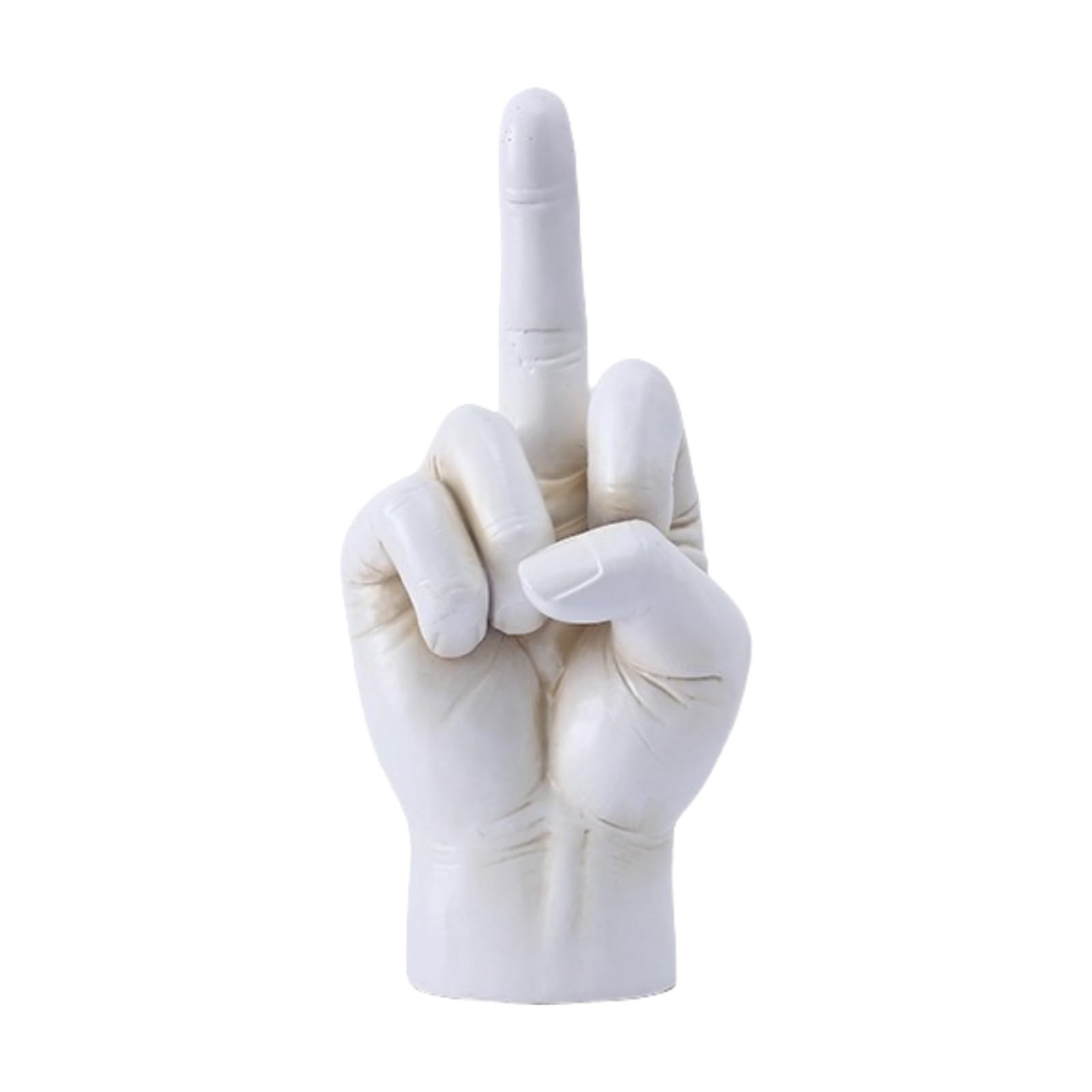 Yoyumi White Sculpture Middle Finger Sculpture Home Decoration Living Room Porch Resin Crafts Ornaments