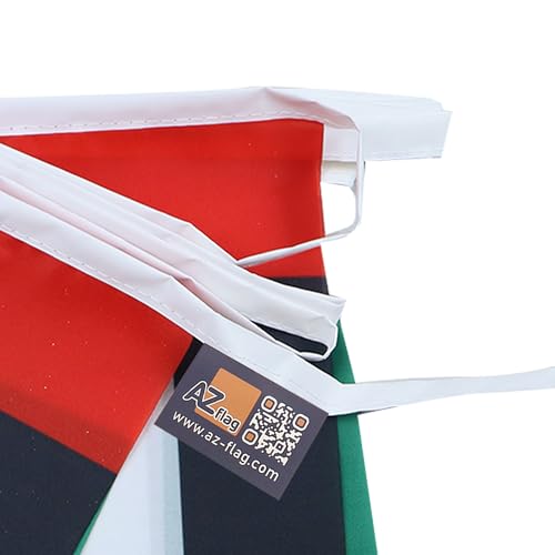 Image of AZ FLAG United Arab Emirates 6 meters BUNTING Flag 20 flags 9'' x 6'' - Emirati STRING flags 15 x 21 cm