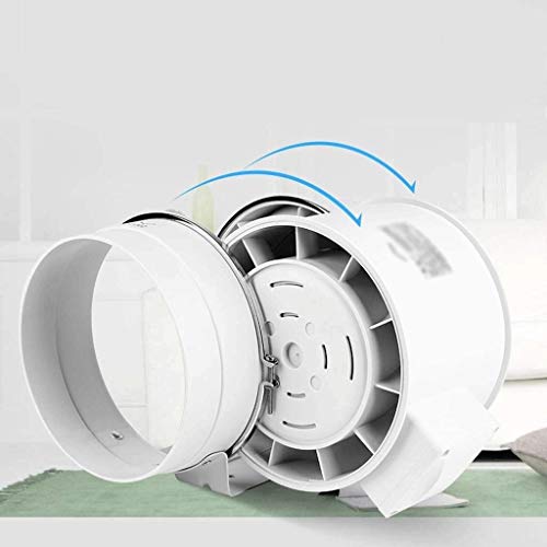 Ventilador de duto de exaustão redondo de 5 polegadas para ventilação de jardim interno, banheiro, c