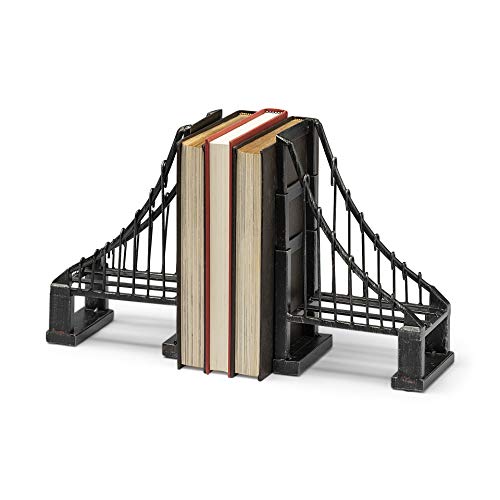 Mercana Metal Bridge Suspension Decorative Bookends, Set of 2, 10