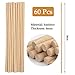 OFNMY 60pcs Varillas de Madera Redondos Madera Manualidades para Decoraciones para Proyectos...