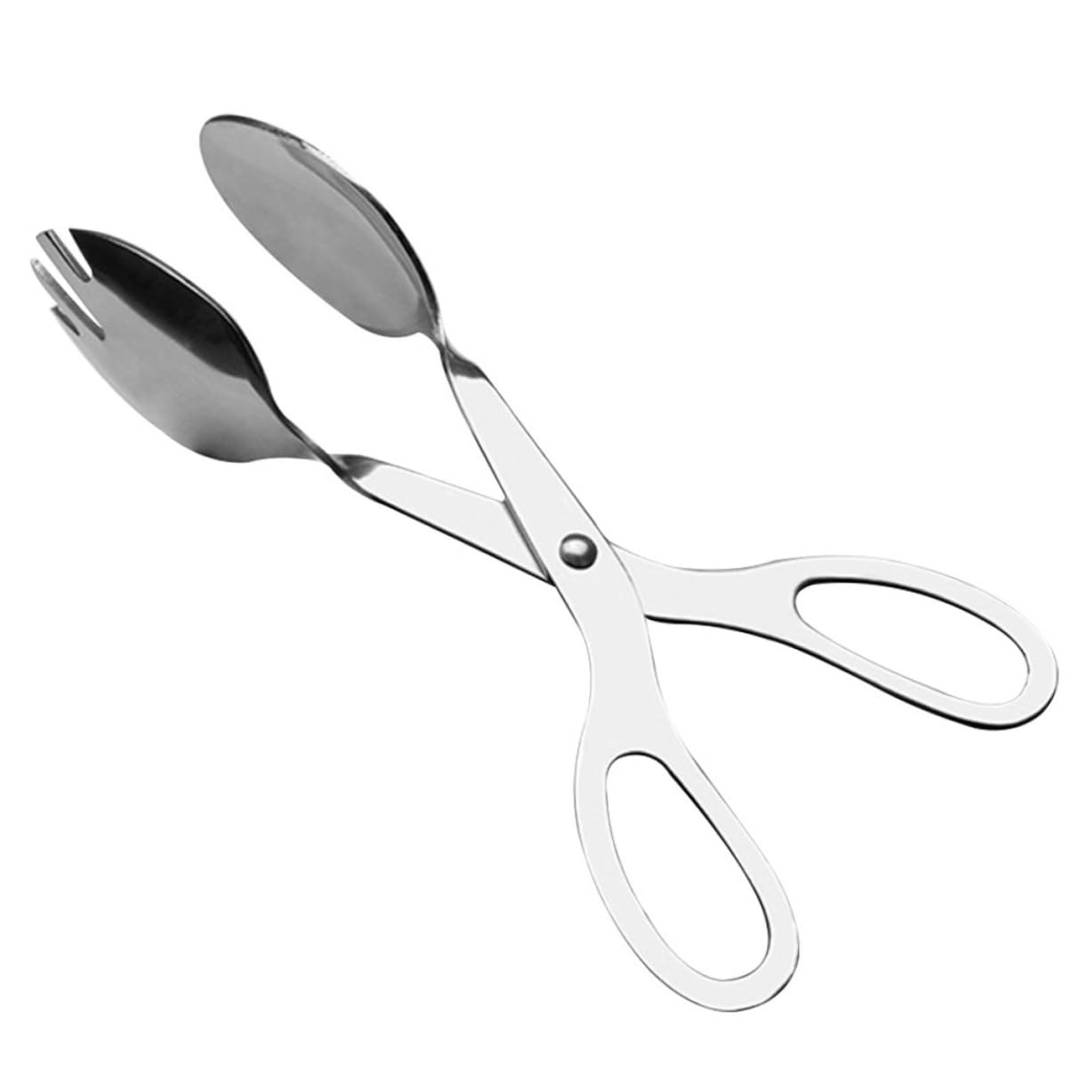 SOLUSTRE Stainless Steel Salad Serving Tongs Ergonomic Food Tongs for Buffet Parties and Restaurants Metal Utensils for Serving Bread Meat and Appetizers
