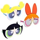 Sun-Staches Official Power Puff Girls Sunglasses 3 Pack | Bubbles, Blossom and Buttercup Costume Accessory | UV400 | One Size Fits Most Multi