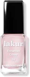 LONDONTOWN lakur Nail Polish - Chip-Resistant, Non-Toxic, Conditions & Hydrates Nails | Glossy Pastel Powder Pink, Macaroon at Noon, .40 fl oz