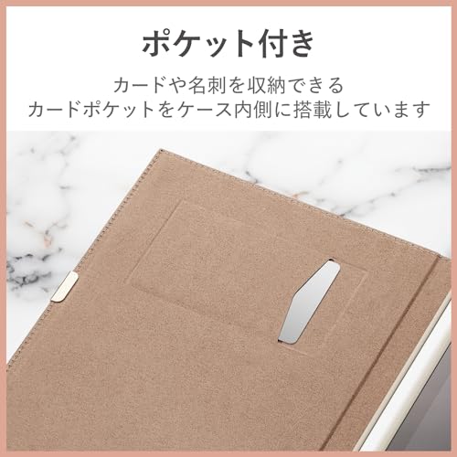 エレコム iPad mini7(A17 Pro 2024年) mini6 第6世代 フラップケース ソフトレザー &me Apple Pencil収納 フリーアングル グレージュ TB-A23SWVJMGB