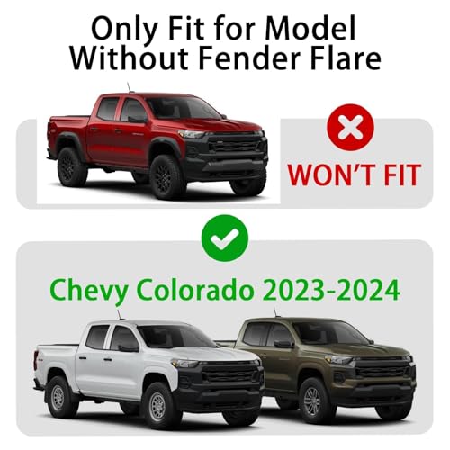 Image of PSLER Mud Flaps Splash Guards for Chevy Colorado 2023 2024 2025 Accessories Front & Rear All Weather Fender Mudguards Sediment Protection Without Fender Flare (4pcs)