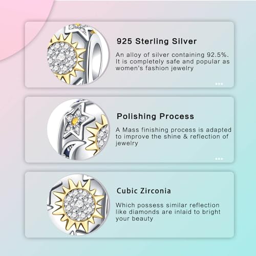 Image of LUXILLA Love You Best Friend Grandma Wife Heart Charm 925 Sterling Silver Charms Fit for Bracelets Necklace Jewelry Gift for Women