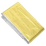 Milisten 10 Coperte Termiche Coperta Portatile per Escursioni e Situazioni Resistente e Colore Riflettente per Sopravvivenza e Prima