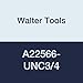 Walter Tools A22566-UNC3/4 Paradur HSS Machine Tap, Uncoated, 0.590" Shank Diameter, 1.181" Cutting Length, 4-1/4" Overall Length, 3/4-10 Size