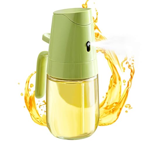 2 in 1 オイル ディスペンサー、オイル ディスペンサー ボトル - ガラスビネガーミスタースプレー - 300ml オイルディスペンサー スプレーと注ぎ、ビネガーボトル ホームキッチンアクセサリー エアフライヤー、サラダ、バーベキュー用