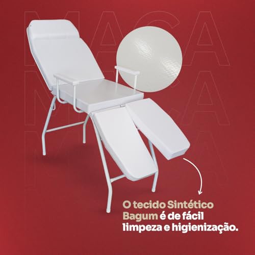 Maca 3 Posições Bi-Perna Estética Com Apoio de Braços For-ty (Branco Bagum)