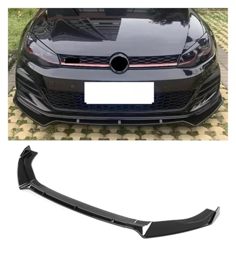 Alerón delantero para VW Golf 7.5 MK7/MK7.5 (2013 2020) GTI/GTD/R/R Line, negro piano, textura de fibra de carbono, pintura mate