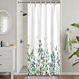 Duschvorhang 90x180cm, Uiiooazy Duschvorhang Schmal Anti Schimmel Grüne Blätter Eukalyptus Schmetterling Klein Duschvorhänge Wasserdicht Polyester Stoff Waschbar Bad Vorhang mit 6 Haken für Badezimmer