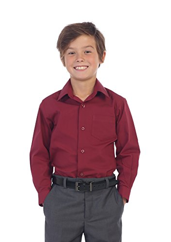 Image of Gioberti Boys Long Sleeve Solid Dress Shirt