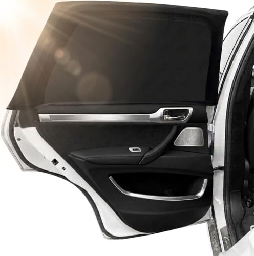 Ediesi, Parasol Coche Bebé para Ventanas Traseras – 2 Unidades, Protector Solar Lateral para Coche, Protección UV para Bebés y Niños, Ajuste Universal y Fácil Instalación