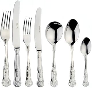 Arthur Price Every Day 44-Piece Kings 6-Person Box Set, Stainless Steel, Silver, 51 x 31.5 x 6.5 cm