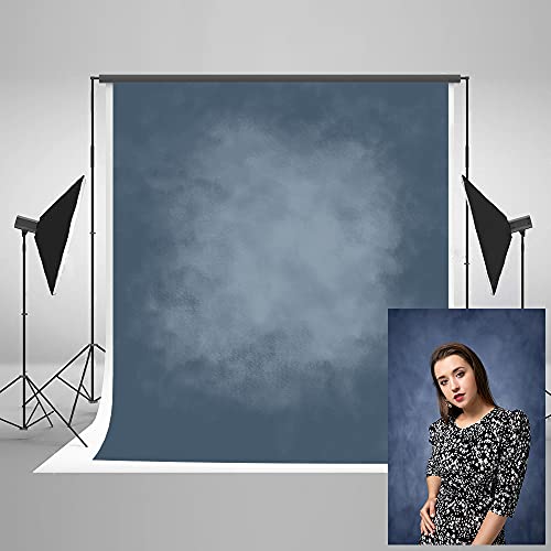 Kate 5ft(W) x7ft(H) Blue Abstract Photography Backdrop Texture Microfiber Old Master Backdrop Professional Head Shot Portrait Photo Background