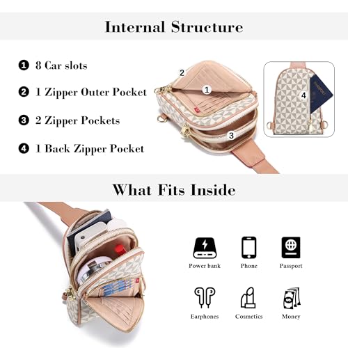 Image of INICAT Small Travel Purse,Anti Theft Crossbody Bag for Women | RFID Blocking, 8 Card Slots,Secure Back Zipper Pocket,Sling Style