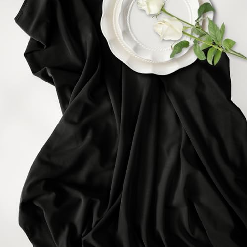 Premium 4-Way Stretch Black Mesh Fabric by The Yard - Lightweight Nylon Spandex Power Mesh for Swimwear, Costumes, and Fashion Design (60" Wide) 8 Premium 4-Way Stretch Black Mesh Fabric by The Yard - Lightweight Nylon Spandex Power Mesh for Swimwear, Costumes, and Fashion Design (60" Wide) - Image 7