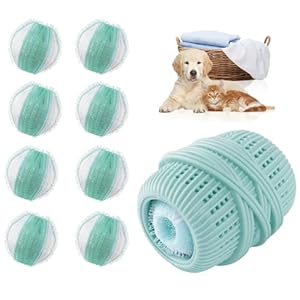 8PCS Pet Hair Remover and Laundry Ball Set, Reusable Dog Hair Remover for Laundry, Lint Catcher Laundry Ball in Washing Machine, Pet Hair Catcher for Clothes, Bedding