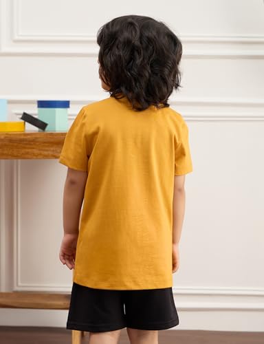 Image of Amazon Brand - Symbol Boys 100% Cotton Graphic Printed Half Sleeves T-Shirt | Age 2-6 Years