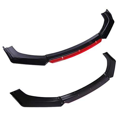 KEEPDSGN 4PCS Universal Car Front Bumper Lip Body Kit Splitter Spoiler Diffuser Protector with Adjustable 8"-11" Support Splitter Rods (Red) - Carbon Fibre,Red Tongue by keepdsgn - Used condition - Image 8