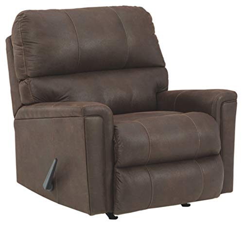 Signature Design By Ashley Navi Faux Leather Modern Manual Rocker Recliner, Brown #TOP5