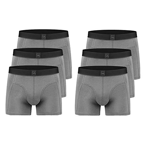 SITZTGUT Boxershorts Herren 6er Pack - Grau, Größe L, Gr. 6