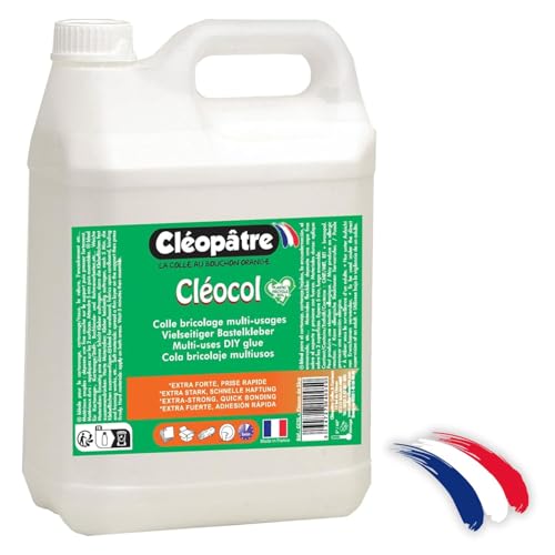 Cléopâtre - CC5L - Cléocol - Colle Blanche multi usage - Recharge de Colle - Bidon 5 kg