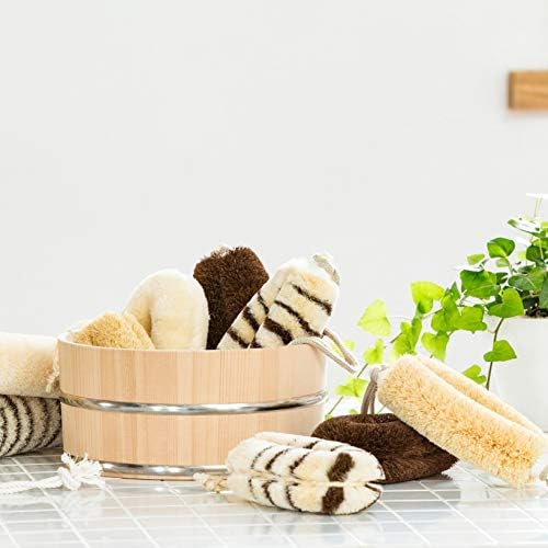 Japanese Tawashi Soft Bath Scrub - Sisal Fiber Body Brush With Rope Handles - Product of Japan — view 4