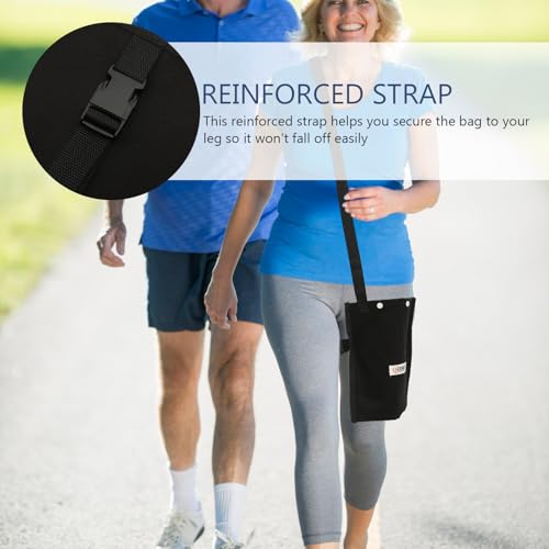 Urine Drainage Bag Holder Adjustable Nursing Bag Covers with Zipper Pipe Sleeve Nursing Carrier with Detachable Strap Portable Collection Cathetere's Package for Patient Drainages Use (Black) - Image 4