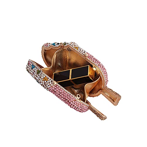 Women Ice Cream Shaped Evening Clutch Glitter Full Rhinestones Bag Girl Summer Dress Shoulder Bag3