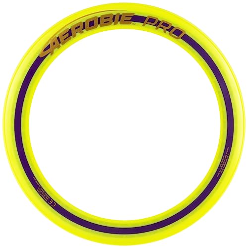 Aerobie Pro Ring Outdoor Flying Disc, 14 inches, Yellow