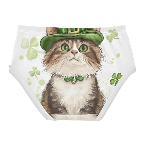 St Patrick Day Cute Cat Panties Little Girl Girls Underwear Toddlers Cotton Personalized Briefs Girls Undies 2t2