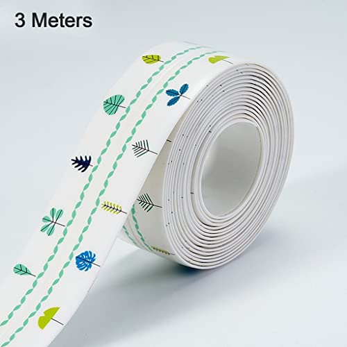 Image of Kitchen Sink Platform Sticker Bathroom Corner Tape Waterproof Self-Adhesive Kitchen Caulk Tape Bathroom Basin Decorative Trim Wall Caulk Strip Toilet Sealant Tape (1pcs)