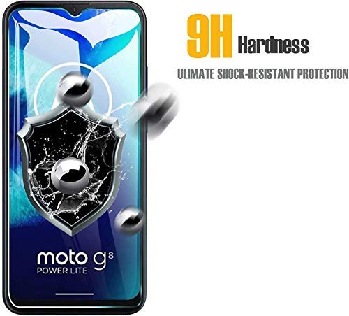 Image of Screen Protector for Motorola Moto G8 Power Lite (Black) Tempered Glass Edge-to-Edge 6D Screen Guard With Installation Kit