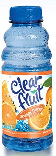 12 Pack Clear Fruit Water 20 Ounce Bottles Non Carbonated Water Beverage (Orange Dream)