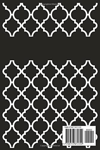 Notebook: Retro Patterned Themed Handheld New Plain Lined Paper A5 Notebook Paperback Journal Notepad Notes Diary Pad Glossy (Black) image 3