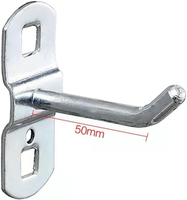 Wall Hook Steel Tool Holder Angle Mount Pegboard Hook - Size: 10pcs - Color: 50mm