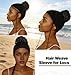 Upgraded Elastic Hair Weave Sleeve for Locs - Strong All-Directional Wrap, Breathable Comfortable Hair Cover for Black Women (Black)