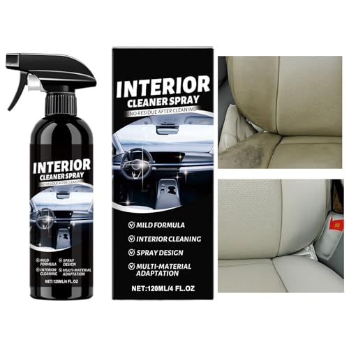 Auto Interior Cleaner Spray - Refreshing Solution with Towel,Car Interior Dirt Removal Spray,for Taxi Sedan Truck Minivan Dashboard Door Handles Steering Wheel